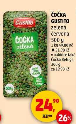 GUSTITO ČOČKA zelená zelená, 500 g