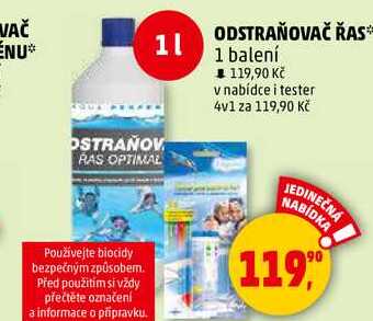 ODSTRAŇOVAČ ŘAS, 1 balení  