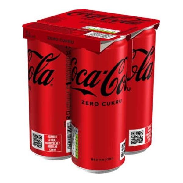 Coca-Cola zero multipack, plech 4x0,33l