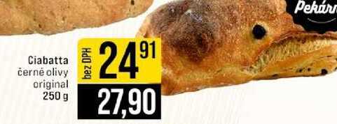 Ciabatta černé olivy original 250 g
