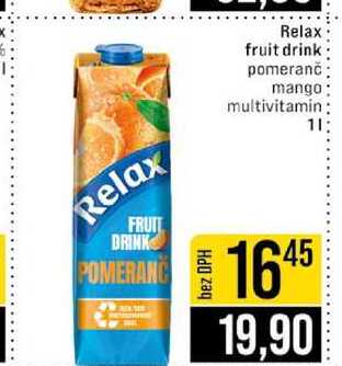 Relax fruit drink pomeranč mango multivitamin 1l