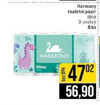 Harmony toaletní papír dino 3-vrstvý 8 ks