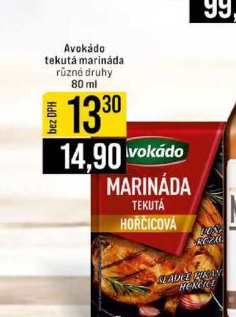 Avokádo tekutá marináda různé druhy 80 ml 