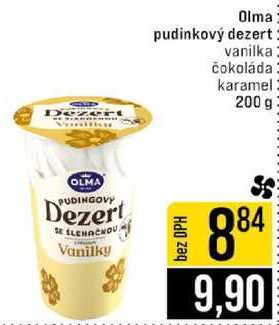 Olma pudinkový dezert vanilka čokoláda karamel 200 g 