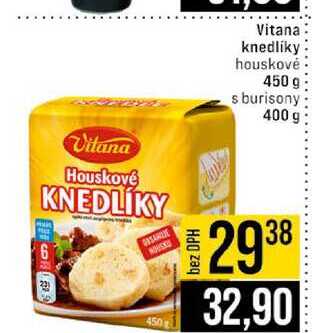 Vitana knedlíky houskové 450 g s burisony 400 g