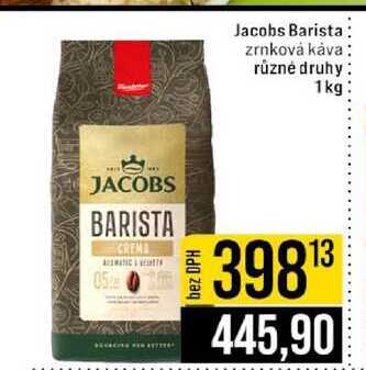 Jacobs Barista zrnková káva různé druhy 1kg 