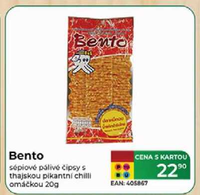 Bento sépiové pálivé čipsy s thajskou pikantní chilli omáčkou 20g 