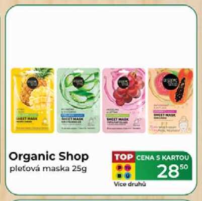 Organic Shop pleťová maska 25 g