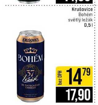 Krušovice Bohém světlý ležák 0,5l