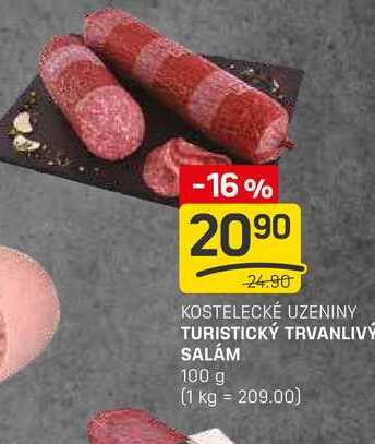 TURISTICKÝ TRVANLIVÝ SALÁM 100 g 
