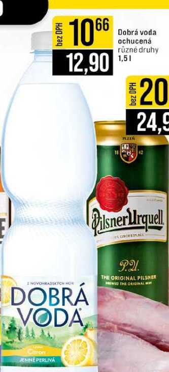 Dobrá voda ochucená různé druhy 1,5l