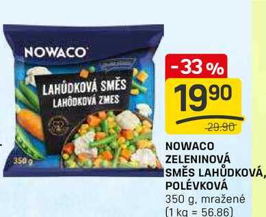 NOWACO ZELENINOVÁ SMĚS LAHŮDKOVÁ POLÉVKOVÁ 350 g, mražené