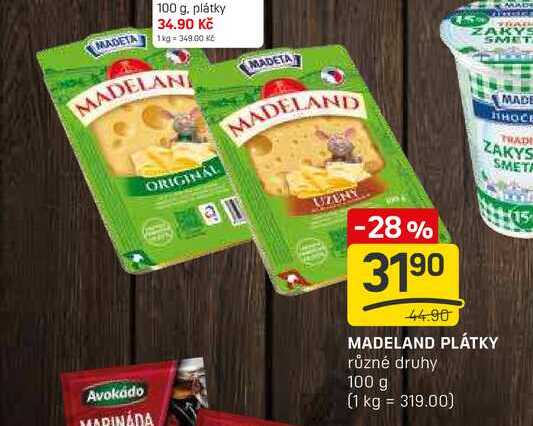 MADELAND PLÁTKY různé druhy 100 g