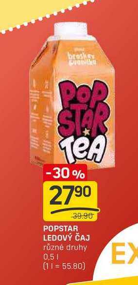 POPSTAR LEDOVÝ ČAJ různé druhy 0,5l
