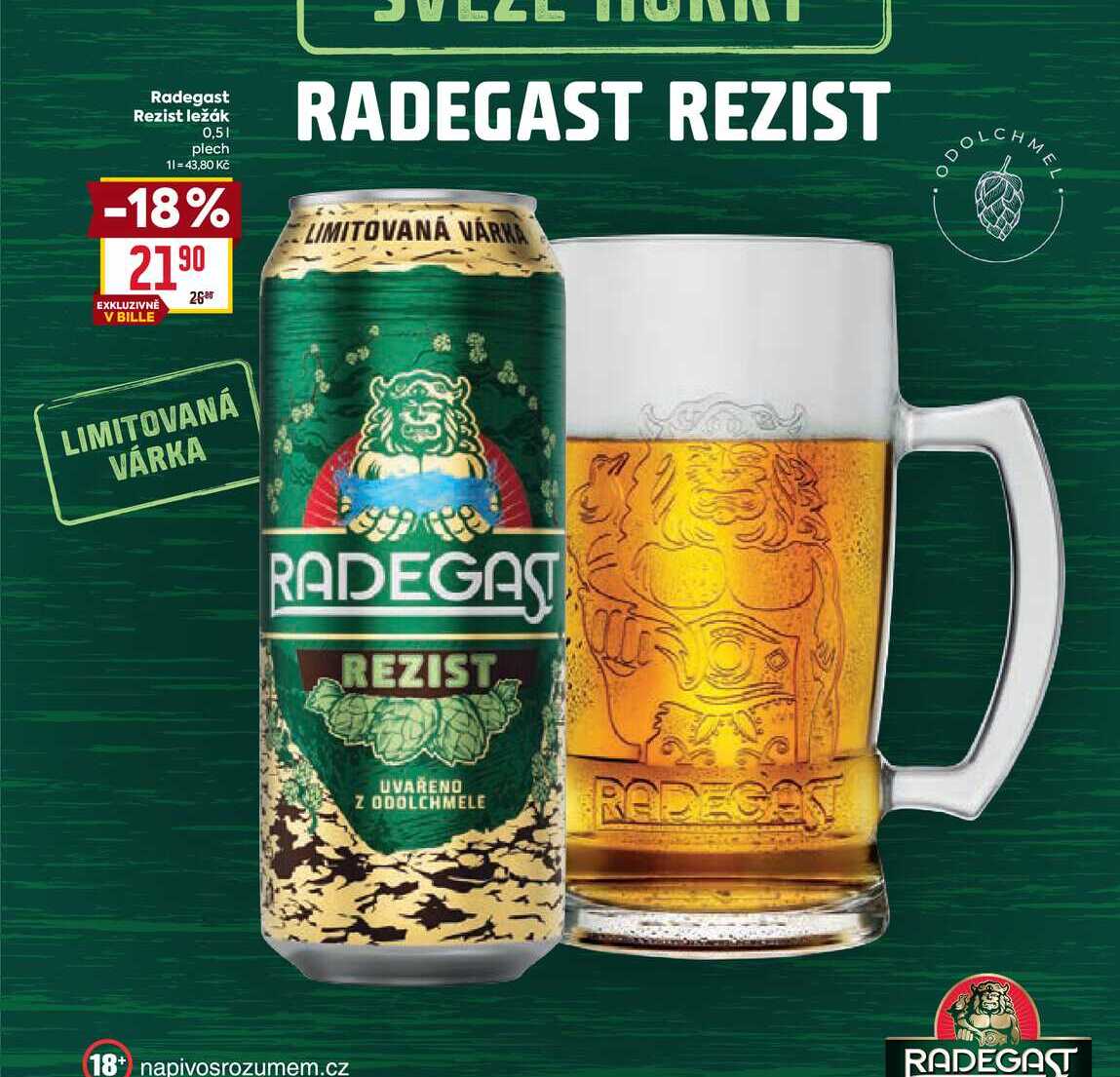 Radegast Rezist ležák 0,5l plech
