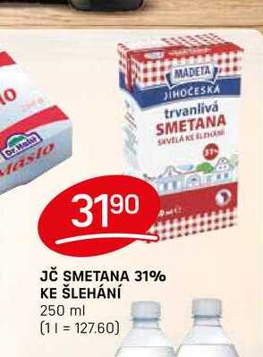 JČ SMETANA 31% KE ŠLEHÁNÍ 250 ml
