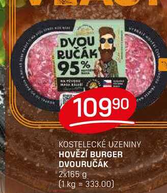HOVĚZÍ BURGER DVOURUČÁK 2x165 g