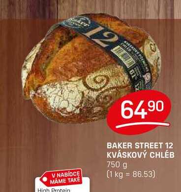 BAKER STREET 12 KVÁSKOVÝ CHLÉB 750 g