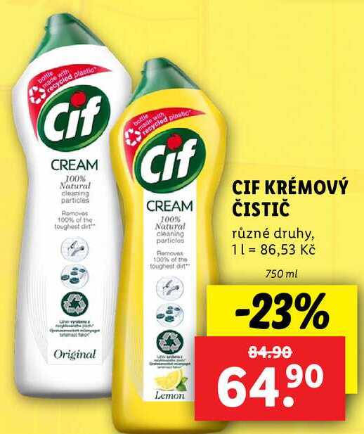 CIF KRÉMOVÝ ČISTIČ, 750 ml
