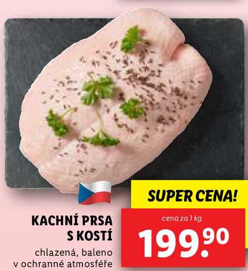 KACHNÍ PRSA S KOSTÍ, cena za 1 kg