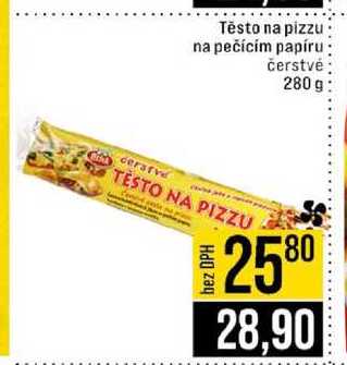 Těsto na pizzu na pečícím papíru čerstvé 280g