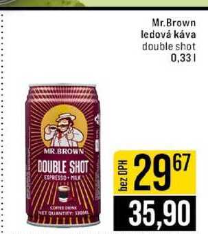 Mr. Brown ledová káva double shot 0,33l