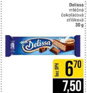 Delissa mléčná čokoládová oříšková 30 g 
