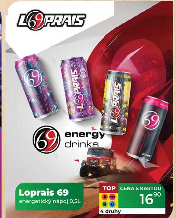 Loprais 69 energetický nápoj 0,5L  