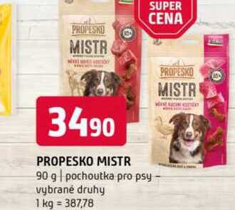 Propesko mistr 90 g pochoutka pro psy vybrané druhy