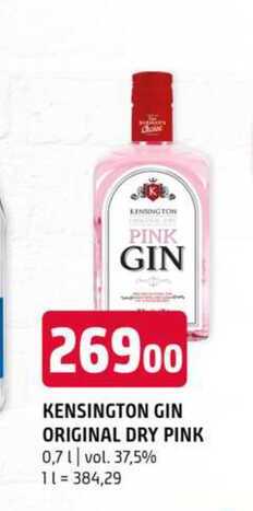 Kensington gin original dry pink 0,7l vol. 37,5% 