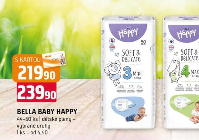 Bella baby happy 44-50 ks dětské pleny vybrané druhy 