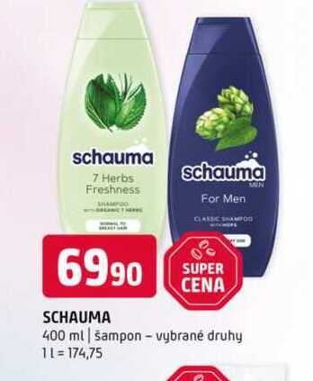 Schauma 400 ml šampon vybrané druhy 