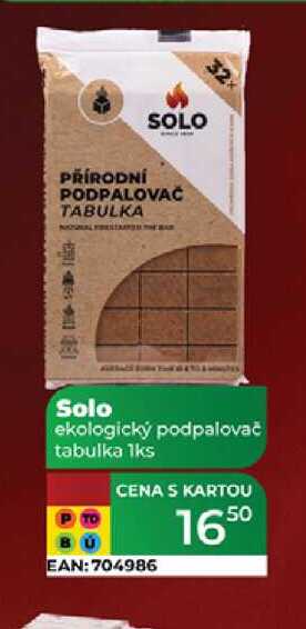 Solo ekologický podpalovač tabulka 1ks
