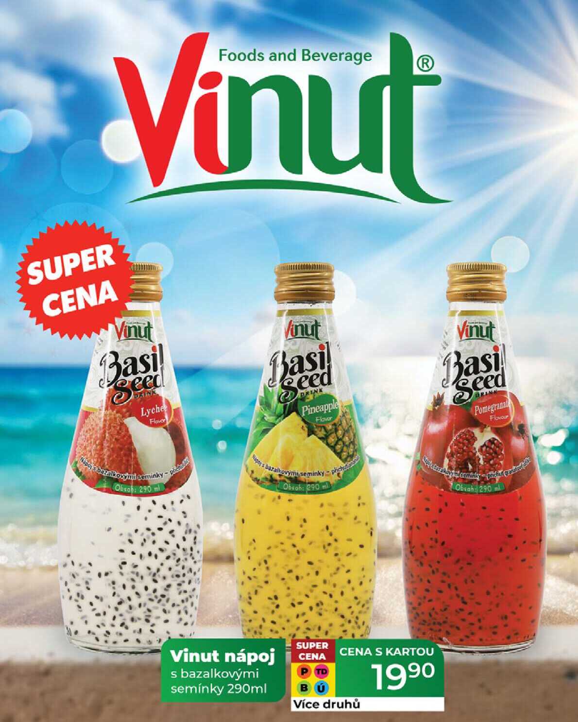 Vinut nápoj s bazalkovými semínky 290ml  