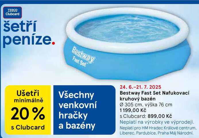 Bestway Fast Set Nafukovací kruhový bazén, Ø305 cm, výška 76 cm
