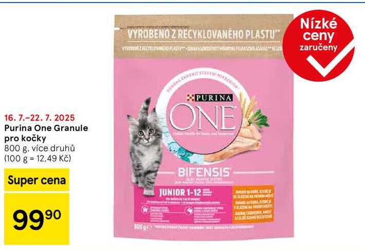 Purina One Granule pro kočky, 800 g, více druhů  