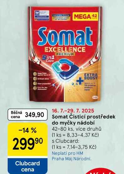 Somat Čisticí prostředek do myčky nádobí, 42-80 ks 