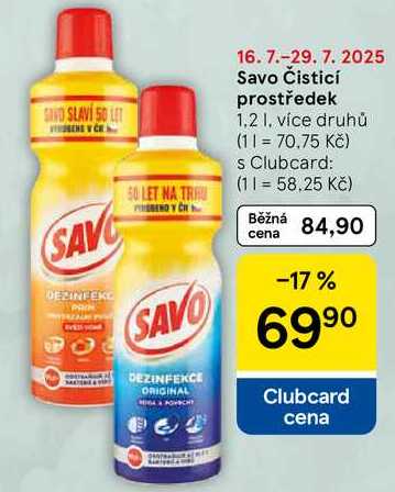 Savo Čisticí prostředek, 1,2 l
