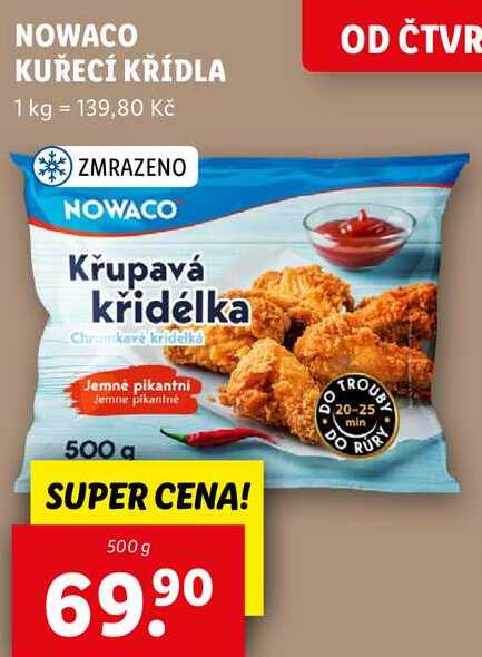 NOWACO KUŘECÍ KŘÍDLA, 500 g