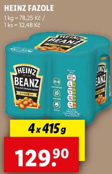 HEINZ FAZOLE, 4x 415 g
