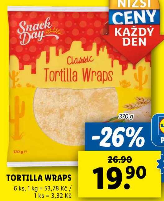 TORTILLA WRAPS, 370 g
