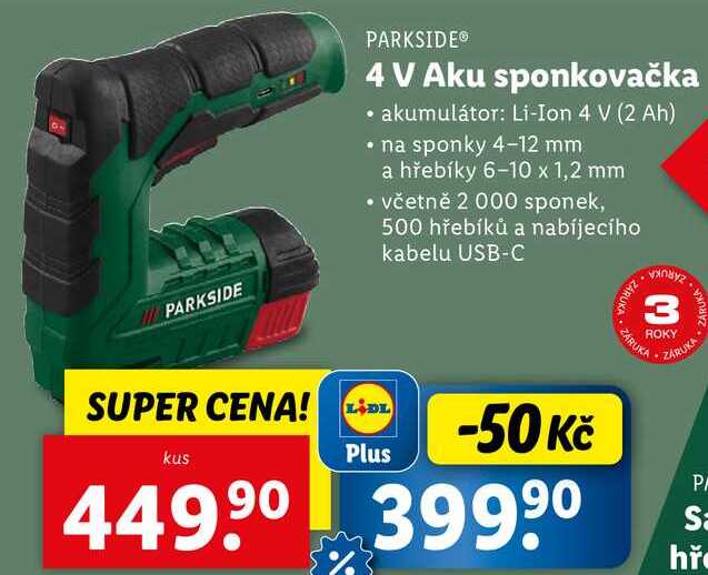 4 V Aku sponkovačka 