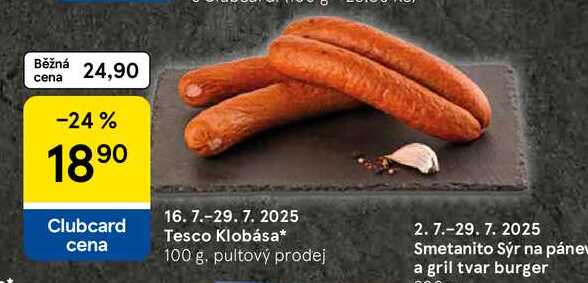 Tesco Klobása, 100 g 