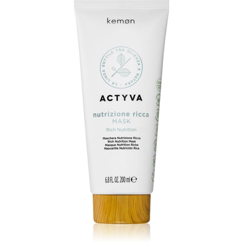Kemon Actyva Nutrizone Ricca vyživující maska pro suché vlasy 200 ml
