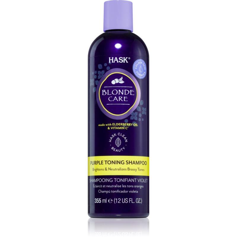 HASK Blonde Care Purple Shampoo fialový šampon neutralizující žluté tóny 355 ml
