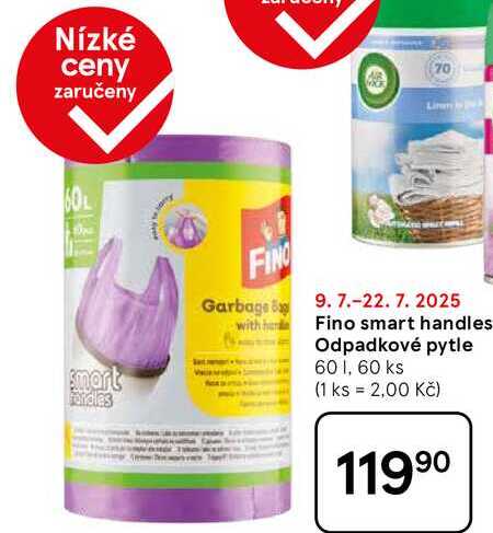 Fino smart handles Odpadkové pytle, 60 l, 60 ks