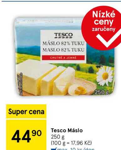 Tesco Máslo, 250 g