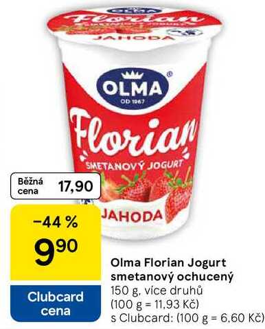 Olma Florian Jogurt smetanový ochucený, 150 g 