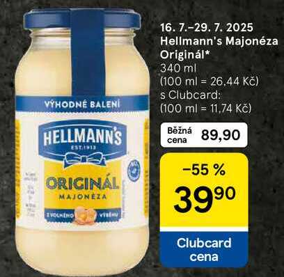 Hellmann's Majonéza Originál, 340 ml 