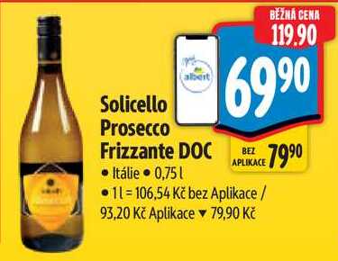 Solicello Prosecco Frizzante DOC, 0,75 l